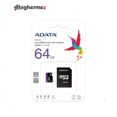 حافظه microSDHC ای دیتا مدل Premier کلاس 10 استاندارد UHS I سرعت 80MBps ظرفیت 64 گیگابایت 21