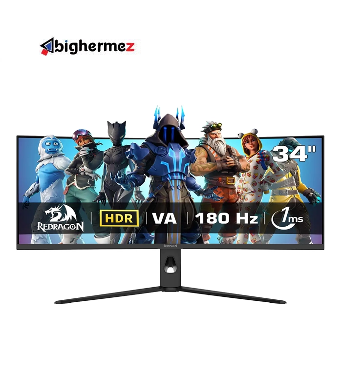 GMQ3418RVC مانیتور گیمینگ 34 اینچ خمیده ردراگون مدل GMQ3418RVC - تصویر 1