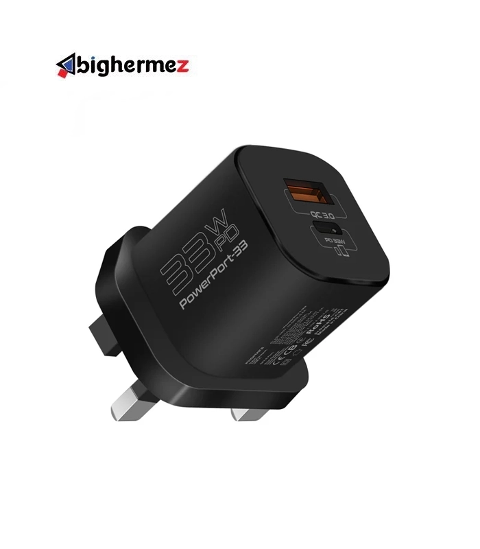 POWERPORT-33.BLACK.EU شارژر دیواری 33W پرومیت مدل POWERPORT-33.BLK.EU - تصویر 1